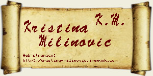 Kristina Milinović vizit kartica